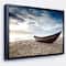 Designart - Old Fisherman Boat - Seashore Photography Framed Canvas Art Print